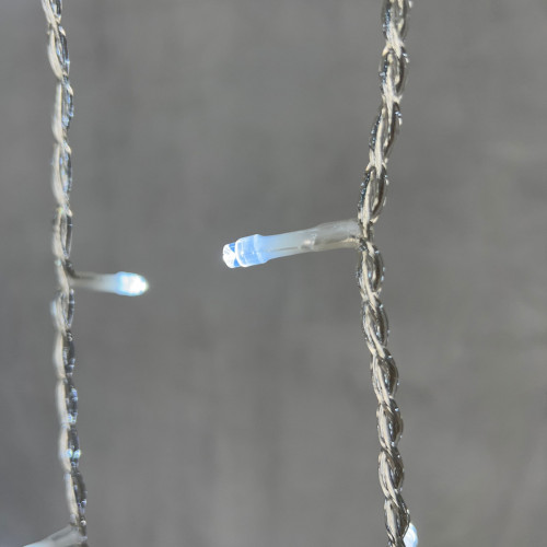 Светодиодная бахрома 5*0,9 м., 348 белых LED ламп, силиконовый прозрачный провод, Beauty Led (ECC348-10-2W)