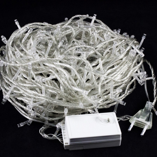 Светодиодная нить 26 м., 220V, 400 разноцветных LED ламп, контроллер, прозрачный провод, Winner Light (m.01.5T.400-)