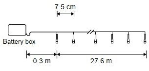 Гирлянда на батарейках 27.6 м., 368 LED ламп теплого свечения, статика, таймер, LUCA Lighting (83787)