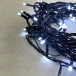 Светодиодная нить 100 холодных белых LED ламп с мерцанием, 10 м., 24В., черный провод ПВХ, LTC (PST100BLW-11-1W)