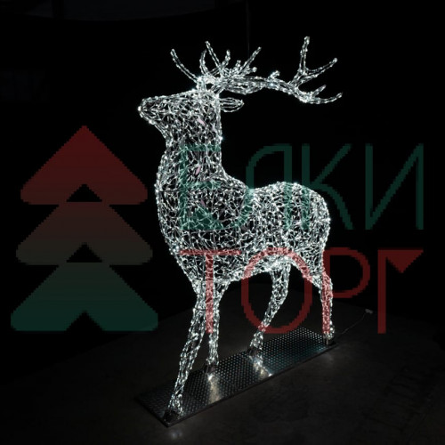 Светодиодная фигура Благородный Олень серебряный Premium 5 м., Conso (OL353s500)
