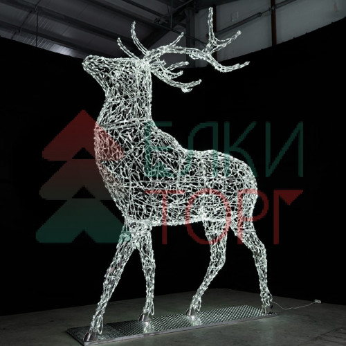 Светодиодная фигура Благородный Олень серебряный Premium 5 м., Conso (OL353s500)