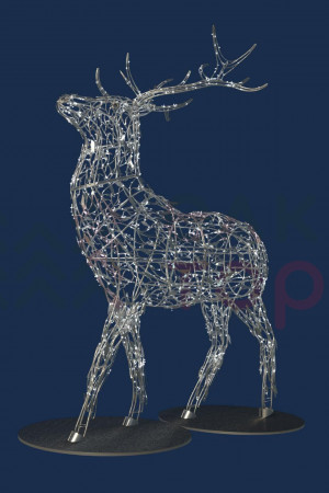 Светодиодная фигура Благородный Олень серебряный Premium 5 м., Conso (OL353s500)