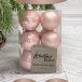 Набор пластиковых шаров Дивный 60 мм., розовый перламутр, 12 шт., Christmas DeLuxe (87053)