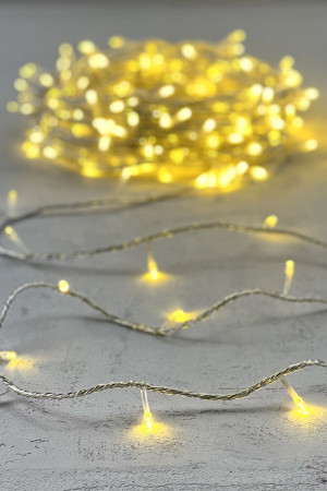 Светодиодная гирлянда с возможностью динамики 20 м., 200 шампань LED ламп, 24V., прозрачный силиконовый провод, IP65, Beauty Led (EST200-3W10-1CH)