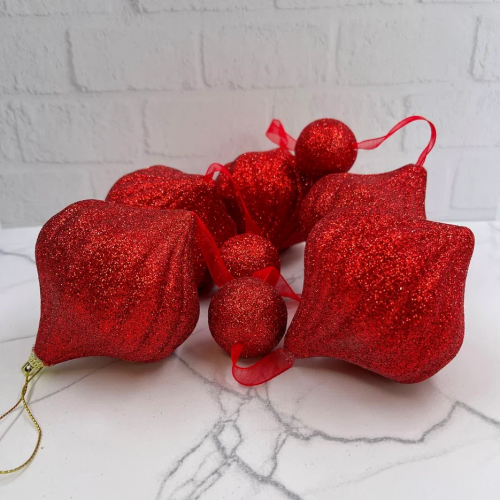 Гирлянда Праздничная 116 см., диаметр 9 см., красная, пенопласт, Christmas DeLuxe (89416) 