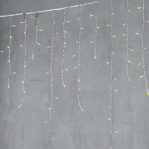 Светодиодная бахрома 5*0,9 м., 348 желтых LED ламп, силиконовый прозрачный провод, Beauty Led (ECC348-10-2Y)