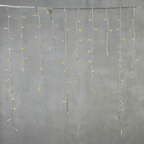 Светодиодная бахрома 5*0,9 м., 348 желтых LED ламп, силиконовый прозрачный провод, Beauty Led (ECC348-10-2Y)