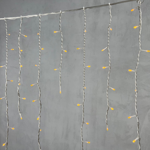 Светодиодная бахрома 5*0,9 м., 348 желтых LED ламп, силиконовый прозрачный провод, Beauty Led (ECC348-10-2Y)