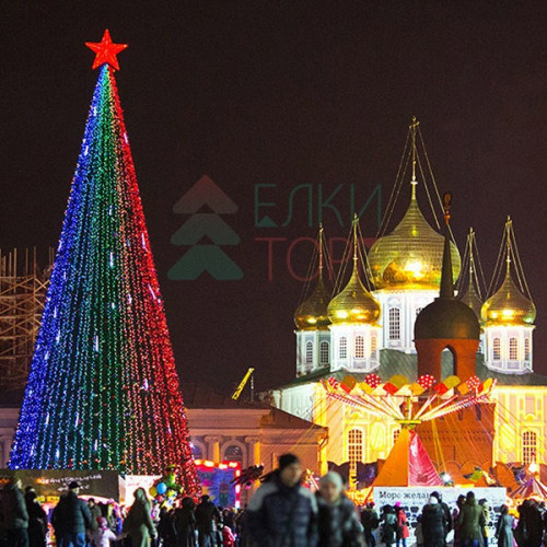 Комплект освещения для высотной ели 7 метров, 1500 LED ламп, черный ПВХ, BEAUTY LED (ELC2/7-11)