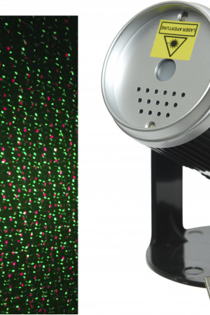 Проектор комнатный Занавес 10*9*15 см., зеленое и красное свечение, батарейки, дальность 8 м., Kaemingk (482226)