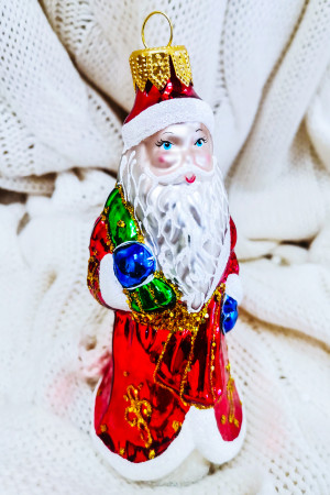 АУ-400 Елочное украшение Дед Мороз с мешком 12 см., Коломеев