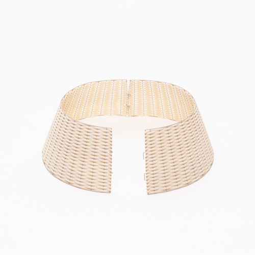 Корзина под елку Премиум Царская Лоза 65*48*30 см., разборная, бри, ЕлкиТорг (65-239)