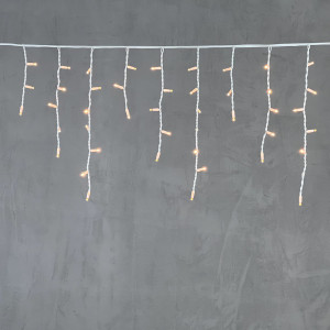 Светодиодная бахрома с колпачком 3,1*0,5 м., 120 экстра теплых белых LED ламп, каучуковый белый провод, LTC (LL120-8-2EWW)