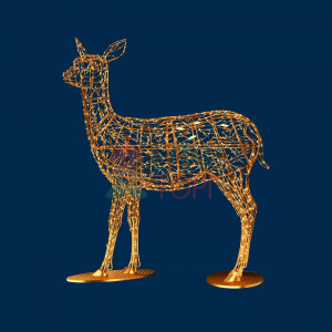 Светодиодная фигура Олениха золотая Premium 2,83 м., Conso (OL350)