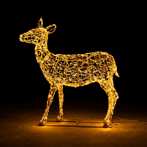 Светодиодная фигура Олениха золотая Premium 2,83 м., Conso (OL350)