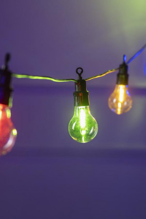 Гирлянда белт-лайт Лампочки 5 м., IP44, УМС, тёмная нить, 10 LED, свечение мульти, 220 В., Luazon Lighting (7989824)