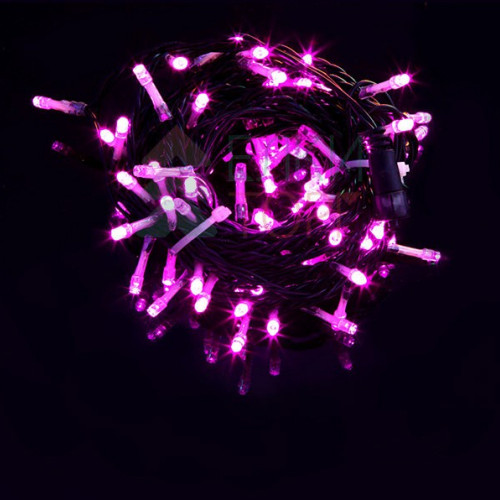 Комплект гирлянды на деревья 100 м., 5 лучей по 20 м, 24V, 1000 розовых LED ламп, черный ПВХ, LTC (KDD1000-11-1P)