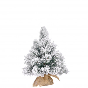 Декорированная ель в мешочке Метелица 60 см, заснеженная (74329)