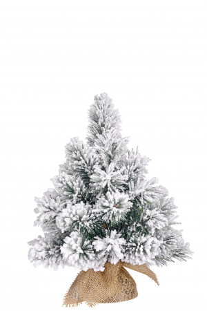 Декорированная ель в мешочке Метелица 60 см, заснеженная (74329)