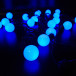 Светодиодная гирлянда шарики 5 м., 20 синих LED, статика, черный резиновый провод, Teamprof (TPF-S5-20C/24V-40B-SRB/B)