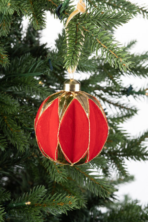 Винтажный стеклянный шар Ришелье 8 см., 1 шт., Karlsbach (13235)