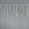 Светодиодная бахрома с колпачком 3,1*0,5 м., 120 теплых белых LED ламп, каучуковый белый провод, LTC (LL120-8-2WW)