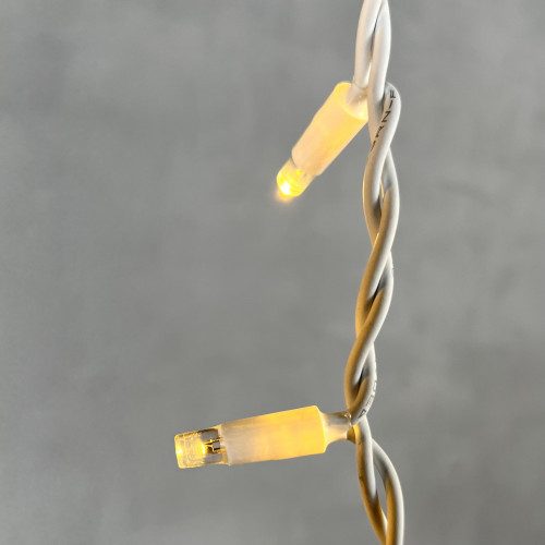 Светодиодная бахрома с колпачком 3,1*0,5 м., 120 теплых белых LED ламп, каучуковый белый провод, LTC (LL120-8-2WW)