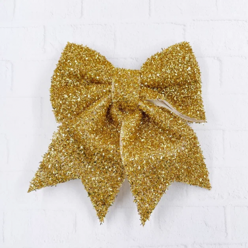 Бант Бьянка 19x22 см., 1 шт., золото, Christmas DeLuxe (86824) 