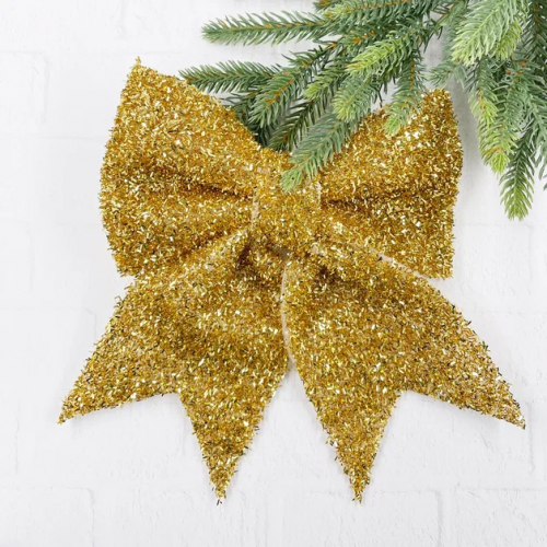 Бант Бьянка 19x22 см., 1 шт., золото, Christmas DeLuxe (86824) 