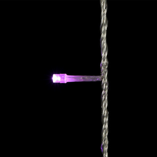 Светодиодная гирлянда с возможностью динамики 20 м., 200 лиловых LED ламп, 24V., прозрачный силиконовый провод, IP65, Beauty Led (EST200-3W10-1L)