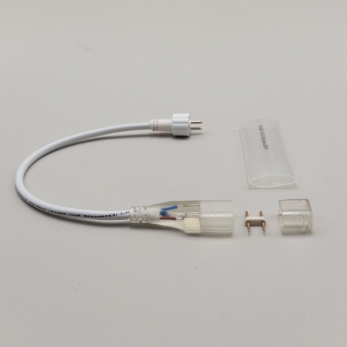 Установочный комплект с коннектором на 24В. для одностороннего Неона 8х16 мм., белый, LTC (FR-23540)