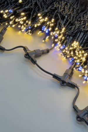 Комплект для деревьев мерцание, 5*20 м., 1000 теплых LED, черный каучук, IP54, Laitcom (ECO1000BLW-11-1WW)