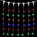 Светодиодный занавес 2*3 м., 600 разноцветных LED ламп, прозрачный провод ПВХ, LTC (PCL602-10-2M)