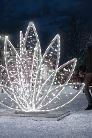 Светодиодный фонтан Лилия 2 м., Conso (FON1-plt)