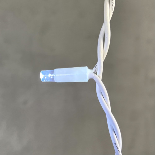 Светодиодная бахрома с колпачком 3,1*0,5 м., 120 белых LED ламп, каучуковый белый провод, LTC (LL120-8-2W)