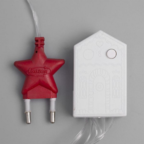 Гирлянда-занавес Капли 2.5*0.65 м., IP20, прозрачная нить, 50 LED, свечение белое, 8 режимов, 220 В., Luazon Lighting (3612411)