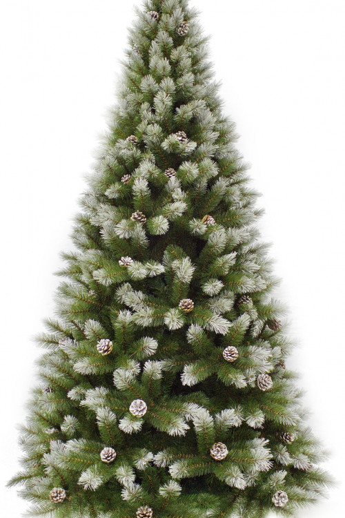 Сосна Женева заснеженная с шишками 230 см., ЛЕСКА, Triumph Tree (73122)