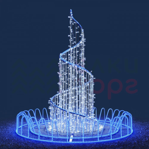 Светодиодный фонтан Северное сияние 2.5 м., Conso (FON9-3B)