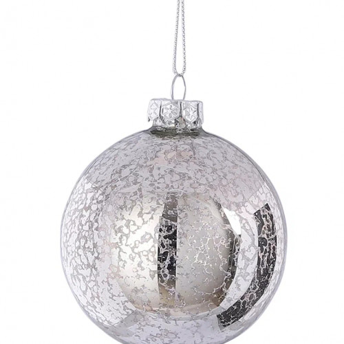 Набор стеклянных шаров Античное серебро 80 мм., 12 шт., House of Seasons (85802)