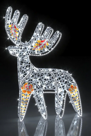 Светодиодная фигура Олень стилизованный Русская зима (композит) 200 см., Сад Радости (SR106)