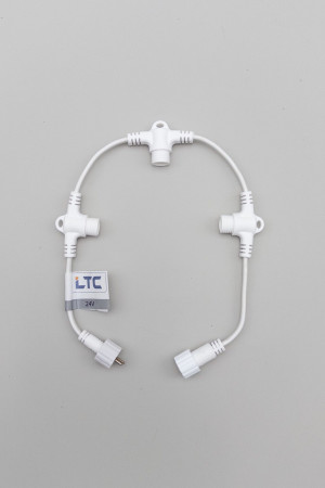 Разветвитель 3-х лучевой для нитей 24В. без возможности управления, провод белый ПВХ, IP65, LTC (PR83-ST)