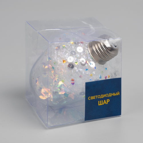 Ёлочный шар Жёлудь 12 см., батарейки, 4 LED, свечение тёплое белое, Luazon Lighting (9594225)