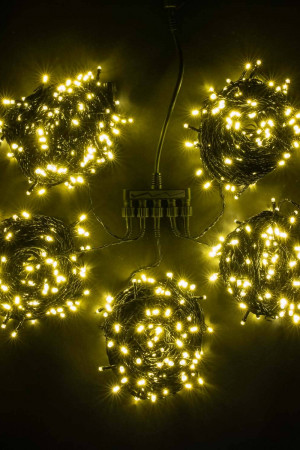 Комплект гирлянды на деревья 100 м., 5 лучей по 20 м, 24V, 1000 теплых белых LED ламп, черный ПВХ, LTC (KDD1000-11-1WW)