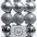 Набор пластиковых шаров Толедо 60 мм, серебро, 30 шт, Kaemingk (023264) 