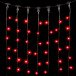 Светодиодный занавес 2*2 м., 400 красных LED ламп, черный провод ПВХ, LTC (PCL402-11-2R)