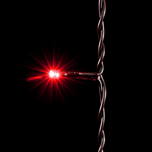 Светодиодный занавес 2*2 м., 400 красных LED ламп, черный провод ПВХ, LTC (PCL402-11-2R)