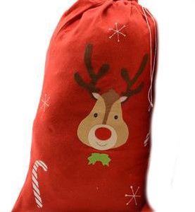 Мешок для подарков Олень с карамелью 50*75 см, Kaemingk (660070/2)  