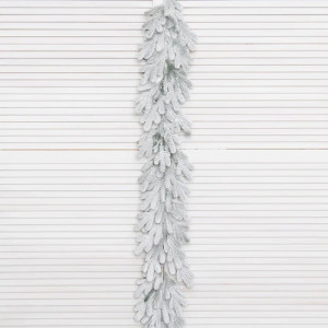 Хвойная ветвь Швейцарская заснеженная 180 см., 100% литая хвоя, ЕлкиТорг (52078)