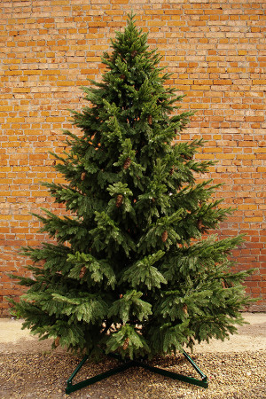 Искусственная ель Сказочная с шишками 3,5 м., 100% литая хвоя, ПромЕлка (31350)